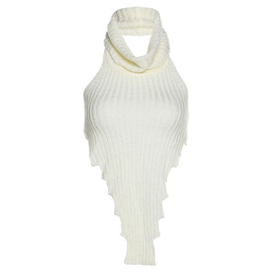 Moda Y2K lavorato a maglia dolcevita Crop top per le donne estate Sexy senza maniche Backless serbatoi ritagliati Party Club vestiti 2294 - Product Image 6