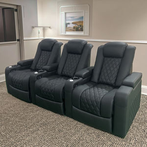 Clubs pour personnes âgées Sièges de théâtre VIP Cinéma Siège de cinéma <span class=keywords><strong>en</strong></span> cuir Multimédia Power Home Cinéma Sièges inclinables avec appui-tête électrique - Product Image 3