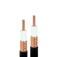 Fabrika RF 50 Ohm Besleyici Bakır Alüminyum Superflex Kablo 1/4" 3/8" 1/2" 7/8" 1 1/4" 1 5/8 Oluklu PE Köpük Koaksiyel Kablo