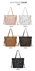 2025 Chất Lượng Cao Cô Gái Giản Dị <span class=keywords><strong>Tote</strong></span> 2-Mảnh Túi Màu Sắc Phù Hợp Với Thiết Kế Công Suất Lớn Màu Sắc Phong Phú Túi Thời Trang Chính - Product Image 3