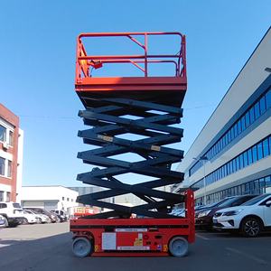 Platform Kerja Portabel Industri dengan Ketinggian yang Dapat Disesuaikan 6m 8m 10m 12m 14m, Lift Gunting yang Dapat Dipindahkan - Product Image 4