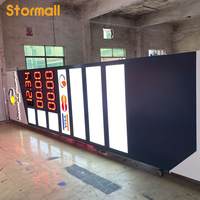 Letrero LED para Gasolinera, Letrero Tipo Pylon, Tablero de Precios para Gasolinera, Cartel Digital Personalizado de Aluminio para Mostrar Precios de Combustible