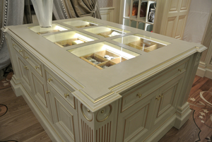 גבוהה סוף יוקרה צרפתית סגנון חדר ארונות מערכת טבע עץ מלא ארון בגדים ארגונית - Product Image 6