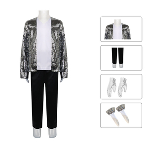 Disfraz <span class=keywords><strong>de</strong></span> Cosplay para Adultos, Mujeres y Hombres, Estilo Pop <span class=keywords><strong>de</strong></span> <span class=keywords><strong>los</strong></span> <span class=keywords><strong>80</strong></span> y 90, Música, Cantante, Halloween, Actuación en Escenario, Discoteca, Hip Hop - Product Image 3