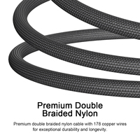 Cable USB Tipo-C a Tipo-C Retráctil Magnético de Nailon Trenzado 24AWG, Carga Rápida 3A, 1M, Negro, OEM ODM al por Mayor
