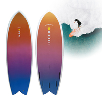 Prix de gros Y'S Short Fish Board 5'10\" Planche rigide en fibre de verre et mousse, peinture FISH, planche en époxy EPS pour les eaux océaniques