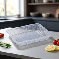 Barquettes alimentaires transparentes en PET de qualité alimentaire, jetables et recyclables, pour supermarchés, plats à emporter, sushis, viande, fruits de mer, noix, sucre, aliments pour bébés - Blister