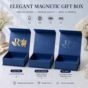 Boîtes rigides de luxe CRD en papier, pliables, avec fermeture magnétique, doublure en éponge, pelliculage mat, logo personnalisé pour parfums et bijoux haut de gamme - Product Image 4