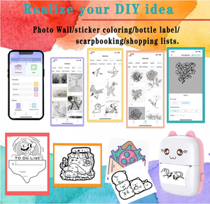 Máy in nhãn nhiệt di động không dây mini bỏ túi thông minh, in thẻ, Bluetooth, không cần mực - Product Image 4