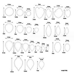 Vente chaude bricolage 26 pièces/ensemble <span class=keywords><strong>pivoine</strong></span> Fondant Cutter moule Fondant Rose acier inoxydable moule à biscuits - Product Image 3