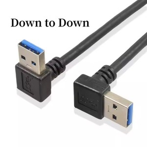 Câble USB coudé double tête mâle-mâle 3.0 pour la connexion de données, de disques durs mobiles, de décodeurs, de radiateurs et de cartes graphiques - Product Image 3