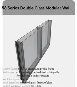 พาร์ติชั่นกระจกกัน<span class=keywords><strong>เสียง</strong></span>แบบหนาสองชั้นใสสำหรับตกแต่งดีไซน์แบบแยกส่วน - Product Image 6