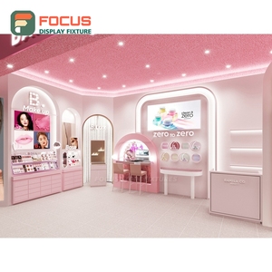 Diseño Moderno de Exhibidores Metálicos Cromados para Tiendas Minoristas, Diseño de Tienda de Cosméticos - Product Image 4