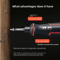 Mini perceuse-visseuse électrique sans fil 2 en 1 avec batterie au lithium, tournevis de précision, embouts en alliage d'aluminium, outil à entraînement 1/2 pouce