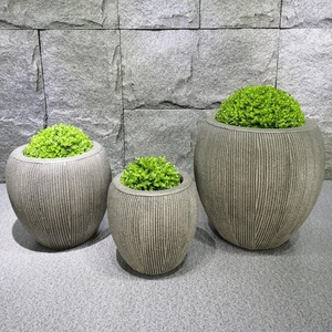 Vasi da fiori vasi per fioriere per piante Nordic Round <span class=keywords><strong>grande</strong></span> <span class=keywords><strong>balcone</strong></span> in fibra di vetro semplice mobili per camera da letto per interni ed esterni - Product Image 5