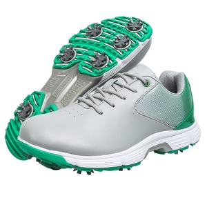 Chaussures de golf respirantes pour hommes en PU, doublure en maille blanche, semelle extérieure en caoutchouc, semelle intermédiaire en EVA, chaussures de sport décontractées pour le printemps - Product Image 4