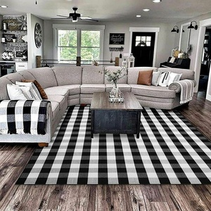 Living Room Big Size Large Stripe Buffalo Plaid Checkered Area <b>Rugs</b> - Product Image 5