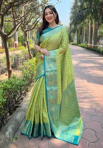 Haute demande Kanchipuram Pattu Sarees traditionnels en soie vêtements ethniques vêtements de mariée Saree disponible à la quantité en vrac - Product Image 3
