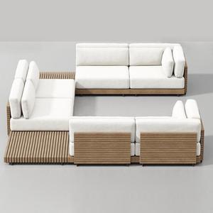 <span class=keywords><strong>Conjunto</strong></span> de Sofás de Lujo de Teca <span class=keywords><strong>para</strong></span> Villa, Muebles de Exterior de Madera Maciza Impermeables con Protección Solar <span class=keywords><strong>para</strong></span> Patio, Hotel y Jardín - Product Image 6