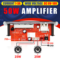 Módulo Amplificador de 40W/20W, Reproductor MP3, Placa Decodificadora Bluetooth 5.0, Módulo de Radio FM para Automóvil de 12V, Tarjeta Inalámbrica Manos Libres, Grabación de Audio