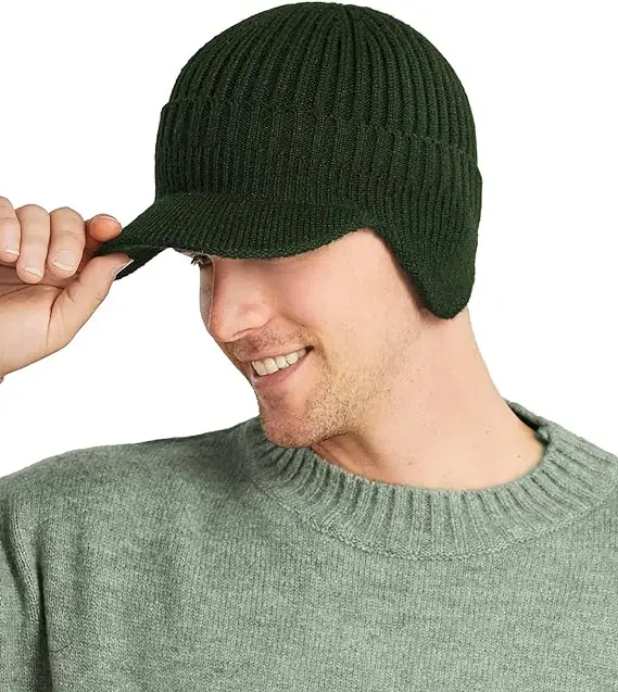 Bonnet en tricot d'hiver en peluche unisexe pour hommes femmes en plein air cyclisme coupe-vent protection des oreilles bonnet à fleurs Jacquard