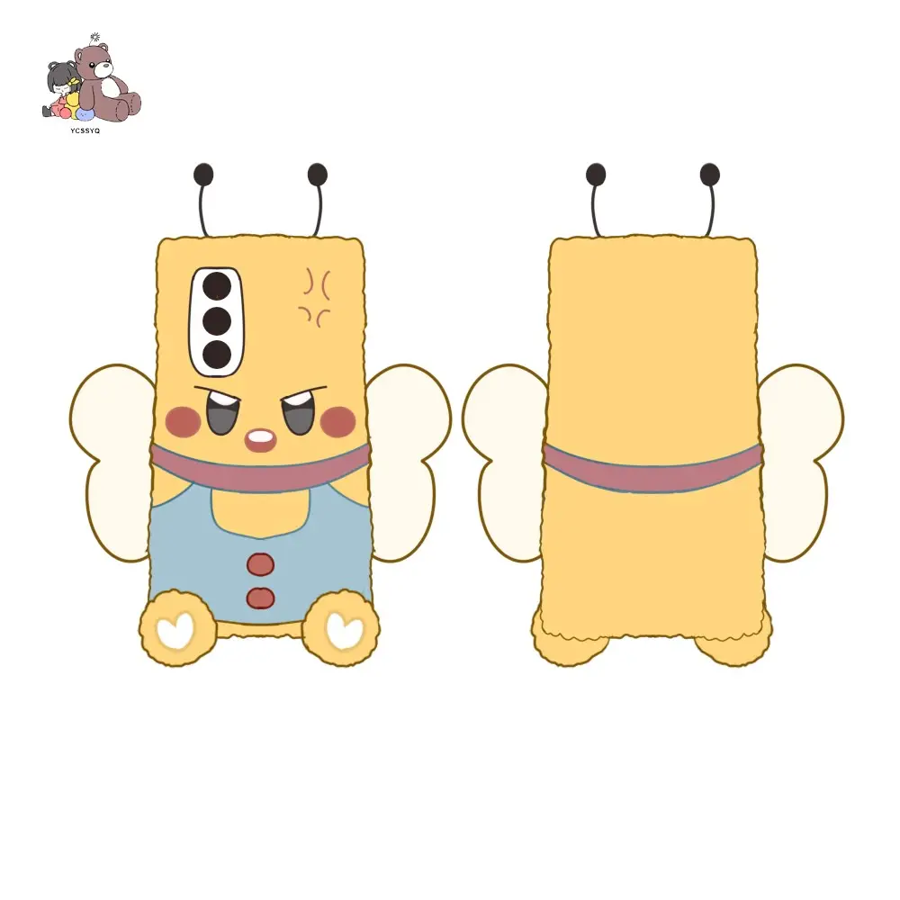 Funda para teléfono móvil de peluche de abeja bonita de dibujos animados personalizados al por mayor