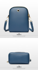 Nouveau sac à bandoulière uni en cuir PU de haute qualité avec fermeture éclair, porte-monnaie et pochette pour téléphone portable pour femme - Product Image 5