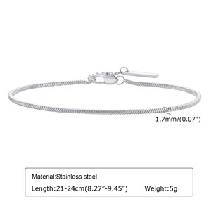 Pulsera de cadena ajustable de serpiente de acero inoxidable de alta calidad personalizada para hombres y mujeres joyería de moda bajo MOQ - Product Image 2