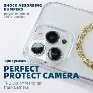 Étui de téléphone portable de luxe personnalisé par un designer, avec paillettes, pour iPhone 11 15 Pro Max, étui magnétique en TPU antichoc pour iPhone - Product Image 5