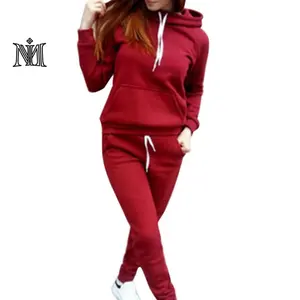 Hoodies Sweat Suit for Women Fitted Tracksuit Winter Wears Jogging Suites Set Chenille Embroidery 100% Polyester Two Piece