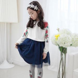 Vestidos Casuales para Niñas Pequeñas con Diseño de Princesa Americana y Flores - Product Image 1