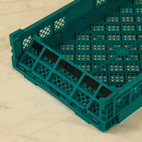 Caisse pliante empilable en plastique HDPE industrielle colorée pliante ventilée pliable stockage de fruits et légumes