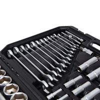 Lot de douilles à chocs en acier à haute teneur en carbone noir DNT, 215 pièces, garantie 2 ans, avec cliquet maître 1/4 ", 3/8 ", 1/2 "