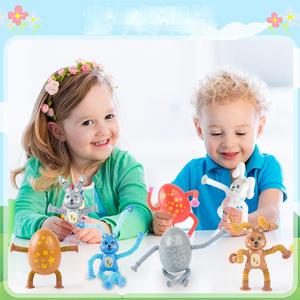 CHENXI New Design <b>Easter</b> Series Suction <b>Cup</b> Toy Creative Fun Telescopic Kawaii Rabbit Pop Tubes Educational Fidget Toys for Kids - Product Image 4