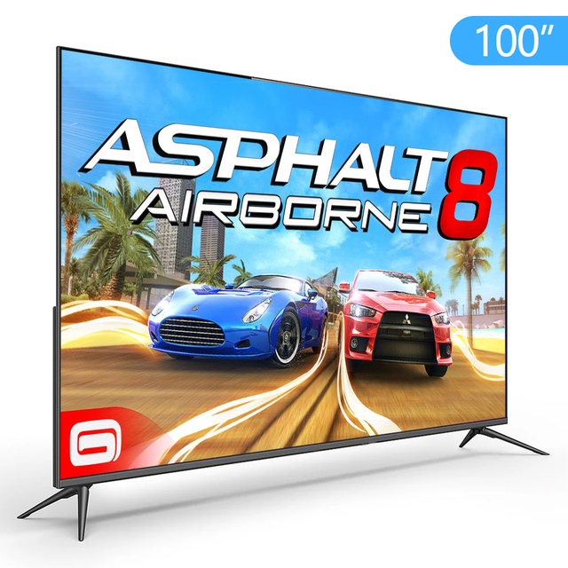 New 100 Inch 4K UHD QLED Smart TV Global Version Android 15 bluetooth Television Display Panel for Hotel & Home & Commercial Use