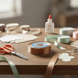 Nastro in Raso Ilan 1.0cm 25y Marrone per Artigianato - Product Image 2