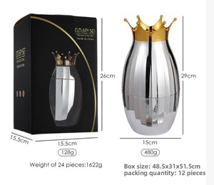 Luxury Creative Crown <strong>Egg</strong> <strong>Shape</strong> Golden Stainless Steel Flatware Set of 24 Plated Case Knife Fork Spoon <strong>Cutlery</strong> Set <strong>Holder</strong> - Product Image 5