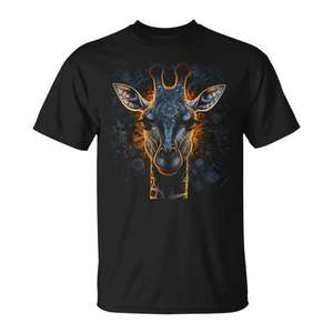 T-shirt unisexe avec motif d'animal mandala, illustration girafe, taille adulte - Product Image 1