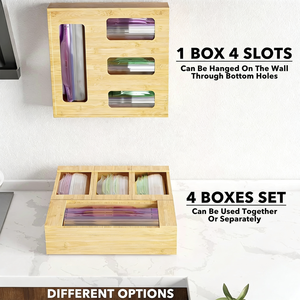Modern <b>Kitchen</b> Living Room Drawer Bag <b>Storage</b> Organizer Compatible Gallon Sandwich Snack Bags (12.75x12x3 Inches 1 Box 4 - Product Image 5