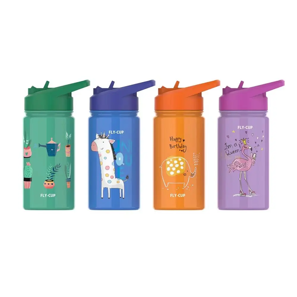 Thermos Kids Water Bottle High Quality Stainless Steel Children Cartoon CLASSIC Thermal Insulation Plastic Bottles with Lid