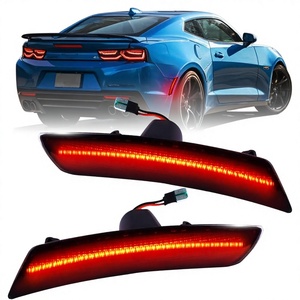 2 feux de position latéraux à lentille fumée pour pare-chocs arrière Chevrolet Camaro <span class=keywords><strong>OLIVER</strong></span> 2016-2021 (rouge) - Product Image 1