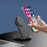 LDNIO WL02 Chargeur rapide universel magnétique sans fil, support de chargeur sans fil portable pour téléphone, iPhone 15 en 1, support de chargeur sans fil