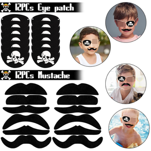 Bracelets à claquer, porte-clés, anneaux, patchs pour les yeux, autocollants, moustaches, pièces d'or, pierres précieuses, jouets, cadeaux, sacs de friandises et articles de fête sur le thème des pirates - Product Image 4