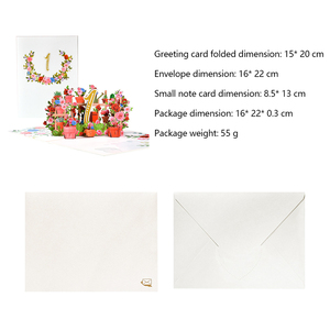 Biglietto d'Auguri per il 50° Anniversario, Biglietti 3D Pop-up con Busta per Famiglia, <span class=keywords><strong>Amici</strong></span>, Donne e Uomini - Design Elegante - Product Image 2