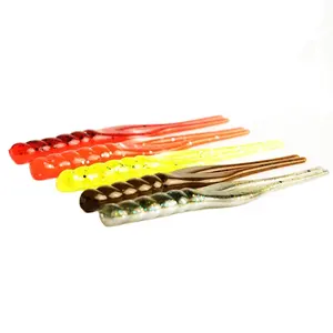 TIDE New soft lures TD-9048 soft rubber tube worm baits with two tails swimming soft lure 95mm/60mm able to fishing in all the w