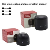Nouveau Bouchon de Bouteille de Vin Style Moderne en Silicone Noir, Bouchon à Champagne pour Mariages, Bars et Usage Domestique, Bouchon de Bouteille de Whisky
