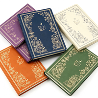 Carnet A5 personnalisé à couverture rigide avec motif animal, impression florale dorée, journal en cuir PU, cadeau pour femme