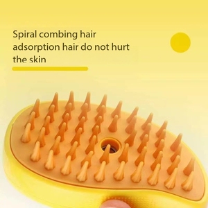 Brosse de douche multifonction en silicone en forme de mangue, peigne de bain en plastique souple pour toilettage de chiens et chats, avec fonction de massage par pulvérisation - Product Image 3