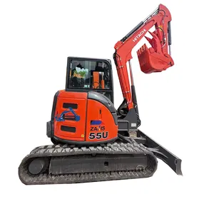 Vendita a buon mercato piccola scavatrice originale buone condizioni attrezzature Hitachi ZX55 usato escavatore macchinari per la vendita