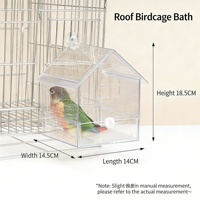 Bain de refroidissement populaire pour oiseaux, type maisonnette, pour perruches, cailles, cockatiels et petits oiseaux